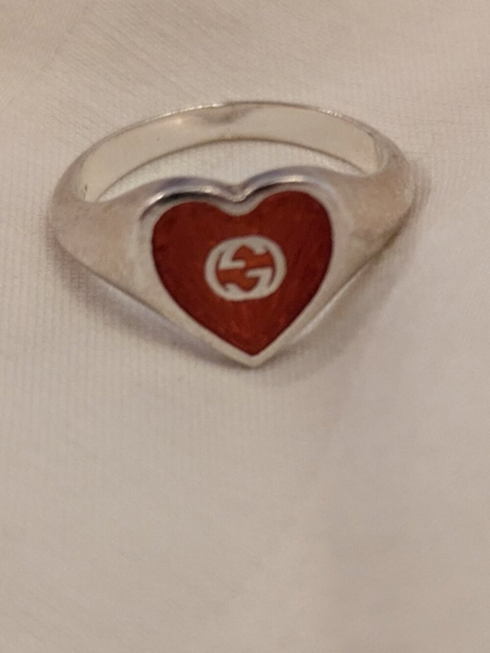 Gucci Sterling Silver Ring Size 11 (US 5–5.5) Authentic - Picture 2 of 3